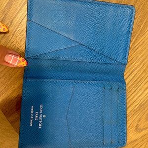 Louis Vuitton Blue Taurillon Leather Wallet